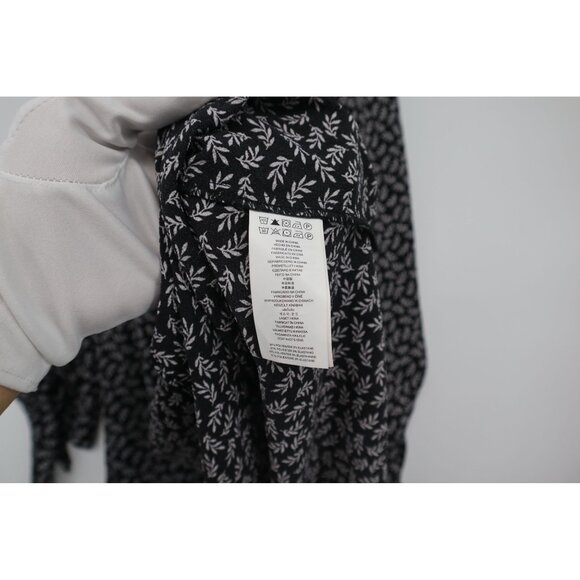 Michael Kors Floral Off-Shoulder Blouse Tie Sleeves L Lightweight & Breathable - Picture 3 of 8